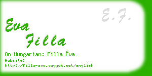 eva filla business card